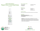 Organic Dental Solutions Plaque &Tartar Control Breath Spray