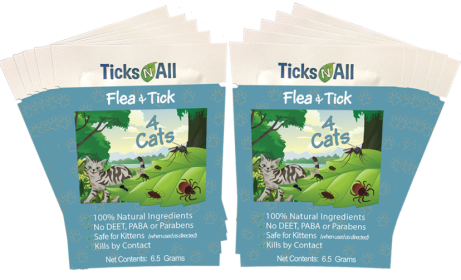 All Natural Flea and Tick Wipes 4 Cats (10 count.)
