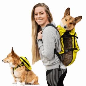 Walk-On with Harness & Storage (Color: Buttercup Yellow, size: Medium (15-17" Neck 15-21" Chest))