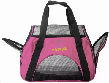 Zampa Airline Approved Soft Sided Pet Carrier (Color: Pink, size: 19" x 13" x 10")
