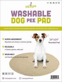 Zampa Pets Quality Whelp Round, Circular Shape Reusable Dog Pee Pads (size: 24" Round)
