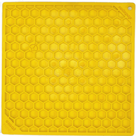 Honeycomb Design Emat Enrichment Lick Mat (Color: Yellow, size: large)