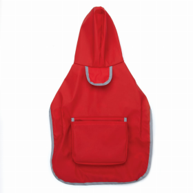 Zack & Zoey Reversible Pocket Raincoat (Color: Red, size: medium)