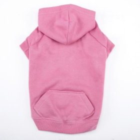 Casual Canine Basic Hoodie (Color: Pink, size: Xsmall)