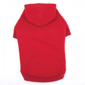 Casual Canine Basic Hoodie (Color: Red, size: small)