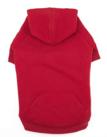 Casual Canine Basic Hoodie (Color: Red, size: medium)