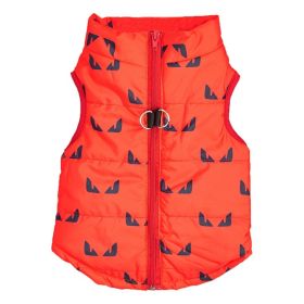 Cartoon Cardigan Waistcoat with Zipper Tractive Hole for Dogs (Type: RedevilXS)