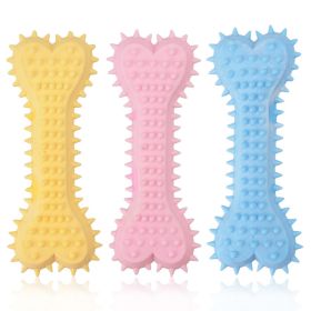 2pcs New dog grinding teeth biting toys Creamy scented with prickly flat bones Large and small dog teeth grinding toys; dog's gifts (colour: 2pcs)