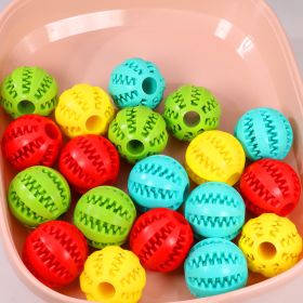 Pet molar toy watermelon ball silicone toy dog molar ball bite-resistant, teeth-cleaning and food-leakage ball chewing dog bite toy (Color: Yellow)