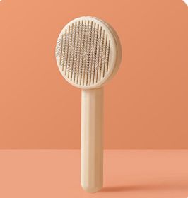 Cat Grooming Pet Hair Remover Brush Dos GHair Comb Removes Comb Short Massager Pet Goods For Cats Dog Brush Accessories Supplies (Color: White)