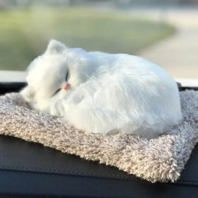 A Variety Of Multi-color Simulation Animal Toys Simulation Dog Cat Cushion Set Home Car Decoration Children Girlfriend Girlfriend Gift Graduation Gift (Items: Pure White Persian Cat)