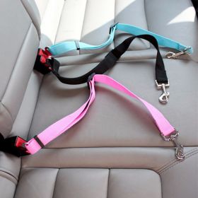 Adjustable Pet Cat Dog Car Seat Belt Pet Seat Vehicle Dog Harness Lead Clip Safety Lever Traction Dog Collars Dogs Accessoires; Dog seat belt (Color: Yellow)