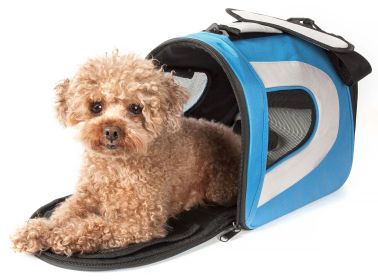 Airline Approved Folding Zippered Sporty Mesh Pet Carrier (size: medium)