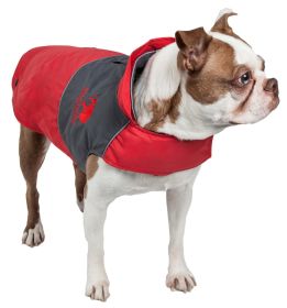 Touchdog Lightening-Shield Waterproof 2-in-1 Convertible Dog Jacket w/ Blackshark technology (size: large)