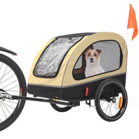 Dog Trailer; Dog Buggy; Bicycle Trailer Medium Foldable for Small and Medium Dogs (Color: as Pic)