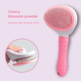 Dog Hair Remover Comb Cat Dog Hair Grooming And Care Brush For Long (Color: Red)