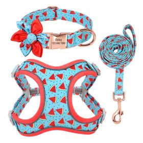 Custom Printed Dog Collar Leash Set Personalized Pet Dog Collar (size: S)
